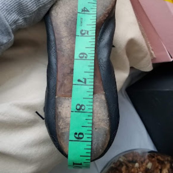 Authentic Louis Vuitton Leather Navy Elba Flats 37 - Picture 10 of 11